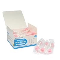 Mundschwämme Steriler Dental Tupfer, 50 PCS Mundpflege Schwamm Tupfer, Reinigung Mund Tupfer, Mundhygieneschwamm, Mundpflegetupfer Wattestäbchen, Mundpflegestäbchen Schaumstoff für Mundhygiene, Rosa