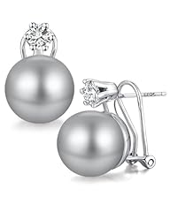 A: Large Pearl Stud 12mm-light gray