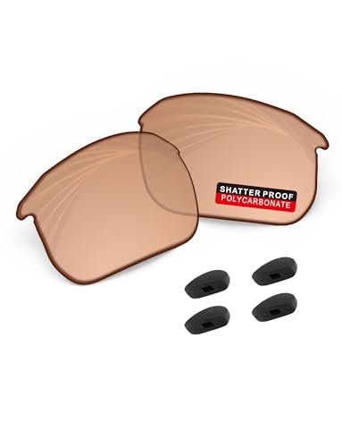 Image of PRO+ Polycarbonate Non-Polarized Replacement Lenses & Nose Pads for BOSE Tempo BMD0011 Sunglasses - Brownish
