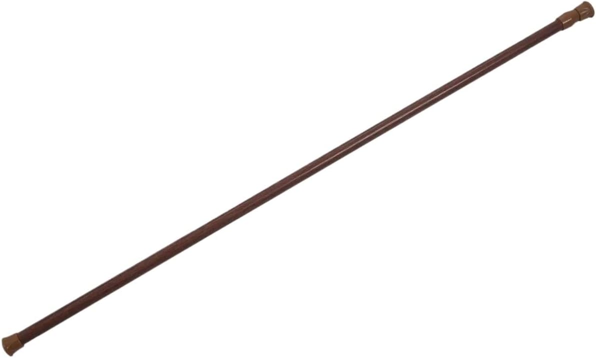 Extendable Telescopic Spring Loaded Net Voile Tension Curtain Rail Pole Rods,70-120cm,Wood color