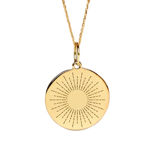 Pendentif pièce gravée rayon de soleil pour sublimer vos tenues d'été quotidiennes