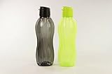 Original Tupperware TUPPERWARE To Go Eco 1 L schwarz + 1 L limette Trinkflasche Ökoflasche Flasche 26788