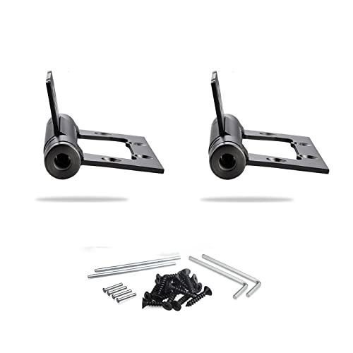 Self Closing Door Hinges 4" X 4 Inch,Stainless Steel Door Hinges Interior Door Hinges Spring Loaded Door Hinges Bathroom Pantry Basement Front Heavy Duty Door Hinges 2 Pack (Black, 2 Pack) #TOP2
