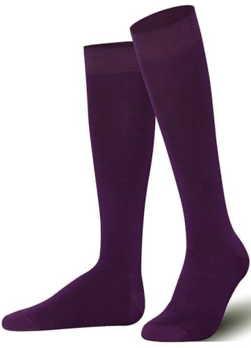 Image of Mysocks Knee High Socks for Women Men Combed Cotton Seamless Toe Tall Long High Socks