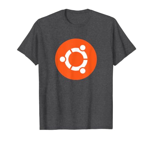 Ubuntu OS Linux Official Circle of Friends Logo T-Shirt, Men, Dark Heather Grey, Large