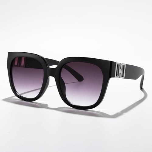 Fashion Cat Eye Oversized Square Sunglasses for Women Men Retro Chic Shades for Driving Travel Stylish Daily Wear UV400