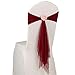 Hochzeit Schärpen Schleife Satin Stuhlhussen Stuhlbezug Dekoration Stuhlschärpen Satinschleife Schleifen Party Events Supplies (Weinrot,25 Stück)