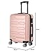 SA Products Cabin Suitcase | 34L Carry On Suitcase, Cabin Bag 55x40x20 with Combination Lock | Hard Shell Suitcase with 4 Wheels Cabin Luggage, Cabin Bags 55 x 40 x 20 Approved (Rose Gold)