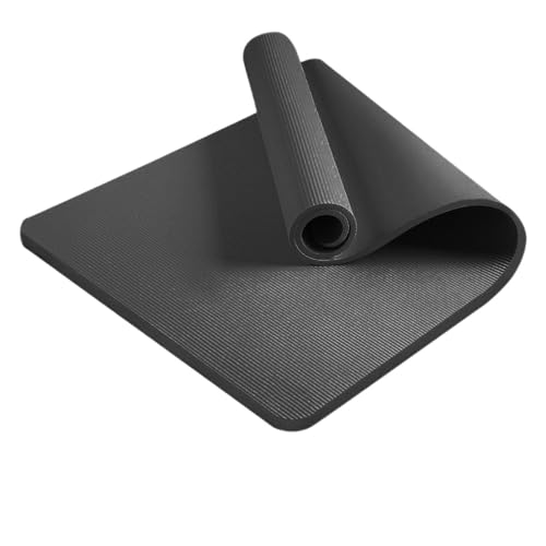 【ChopEase】ヨガマット 185cm×61/80/90cm 厚さ10/15cm滑り止め防水 6 色選択 極厚快適 トレーニング/ピラティス/親子用 フィットネス縄跳び用の厚みのある衝撃吸収性と滑り止め性を備えたマット (ブラック,185*61*15,