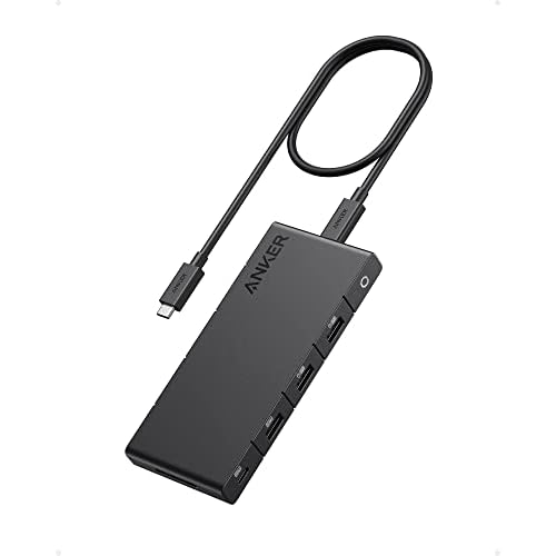 Anker 364 USB C Hub (10-in-1, Dual 4K HDMI) with Max 100W Power Delivery, Dual 4K HDMI Ports, 4 USB-C & A Data Ports, Ethernet and SD Card Slot for Dell Laptop, ThinkPad, and More