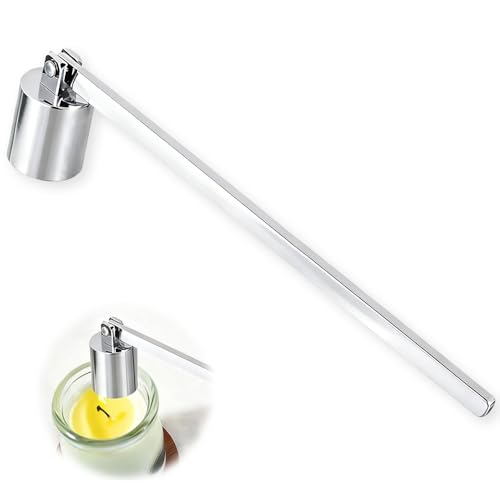 LYHMHAMY キャンドル消し 火消しアロマキャンドル キャンドルアクセサリー ローソク消し ステンレス製 角度自在 掃除が簡単で 使い方は簡単 家庭、仏壇用 (シルバー)