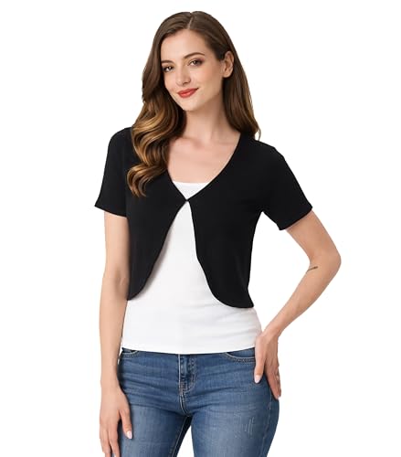 Image of Sofishie Trendy Short Sleeve Shrug Open Cardigan