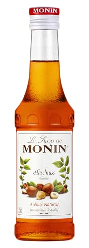Monin Sirup Haselnuss (1 x 0 25 l) - Kaffeesirup für Latte Macchiato Cappuccino & Kakao Aromatischer Nuss Sirup für Cocktails Desserts & Barista Getränke