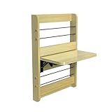 Installation simple et rapide : la table murale en bois est livrée avec tout le matériel de fixation nécessaire pour une installation facile. Grâce à un montage aisé, votre espace de travail est prêt en quelques minutes. De plus, la table se replie facilement lorsqu'elle n'est pas utilisée, optimisant ainsi l'espace.