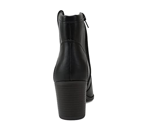 Image of Soda inchTELLER inch ~ Women's Western Cowboy Boots with Stitched Detailing, Pointed Toe, and Low Block Heel