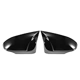 X AUTOHAUX 1 Pair Car Rear View Driver Passenger Side Mirror Cover Cap Overlay Gloss Black for Toyota Camry 12-17 for Toyota Venza Avalon Corolla Yaris Mirror Guard Covers Exterior Decoration