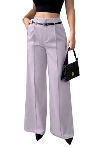 LETSVDO Womens Wide Leg Pants High Waist Stretchy Relaxed Fit