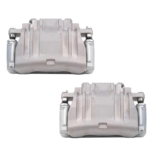 Image of TRQ Front Brake Caliper Set Zinc Coated Brackets Compatible with 2012-2020 Chrysler 300 Dodge Challenger Charger