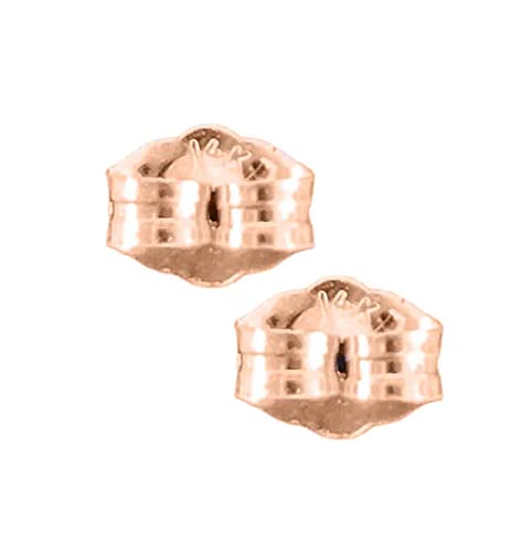 Ritastephens 14K Yellow, Rose Pink, or White Gold Butterfly Earring Backs (Small, Regular)2