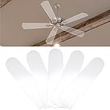 CroBlissful 10 Pcs 16-1/2'' Ceiling Fan Blades for 42' Clear Acrylic Ceiling Fan Blades Replacement Universal Substitution for Indoor Outdoor Replacement Use (Pointed Head)