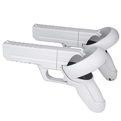 CNBEYOUNG VR Game Gun Set Pistol Grips Stock Accessories for Oculus Quest 2 Touch Controllers, Enhance Arizona Sunshine Robo Recall Pavlov Onward Pistol Whip Gun Club VR FPS Gaming Experience(White) CNBEYOUNG VR Game Gun Set Pistol Grips Stock Accessories for Oculus Quest 2 Touch Controllers, Enhance Arizona Sunshine Robo Recall Pavlov Onward Pistol Whip Gun Club VR FPS Gaming Experience(White)