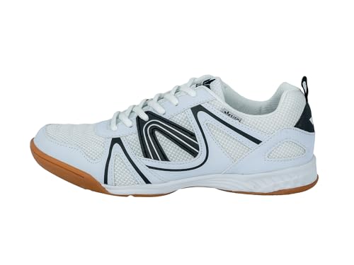 Lico Herren Fit Indoor Hallenturnschuh, Weiß Marine, 43 EU