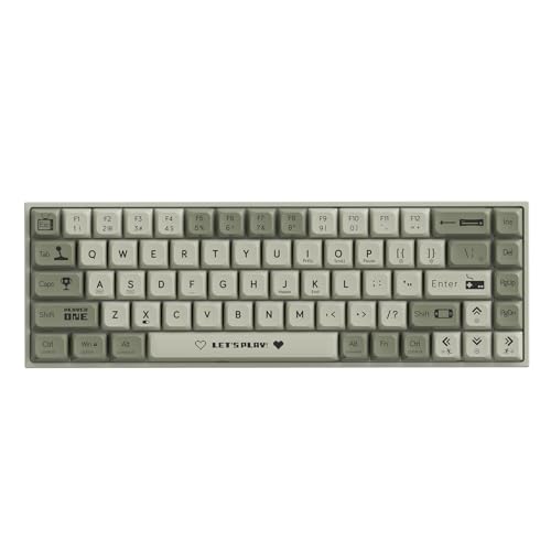 Image of AJAZZ AK680 65% Mechanical Gaming Keyboard, 3 Pin Outemu Hot-swappable switches, RGB Backlit, Gasket Mount, ABS Keycaps, Wired (Gray (Red Switch))