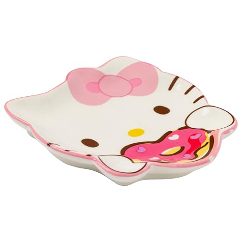 Silver Buffalo Hello Kitty Eating Heart Donut Sculpted Ceramic Spoon Rest
