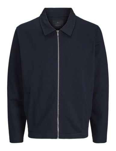 JACK & JONES Sweat Overshirt Jprblapete-Sudadera con Capucha, Azul Oscuro, L para Hombre