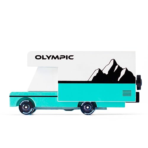CANDYCAR® Wooden Diecast Collection - Olympic RV, Premium Handcrafted Beech Wood Toy Car