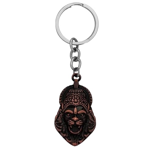 Porte-clés Vishnu Narasimha cuivré, cadeau spirituel et protecteur unisexe