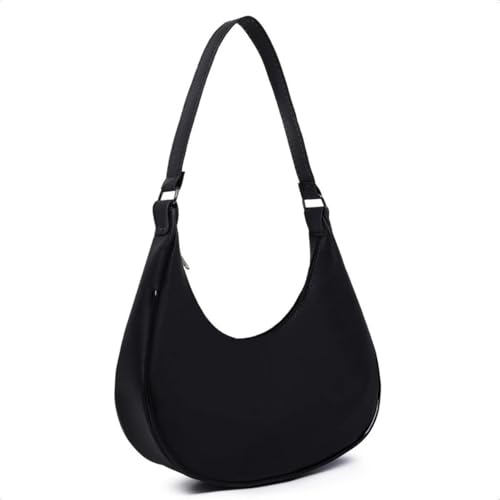 Bolsa Feminina Meia Lua Moderna Versátil (Preta)