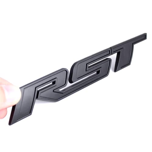 Image of 1Pc RST Tailgate Emblem Letter Badge Inserts Sticker Replacement for 2019 2020 2021 Silverado 1500 Tahoe Yukon SUV 4x4 (Matte Black)
