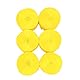 ANCLLO 6 Rollen 4,5 cm x 25 m Krepppapier Party Luftschlangen Hintergrund hängende Dekorationen für Geburtstagsparty, Hochzeit und Festival-Dekorationen (Gelb)
