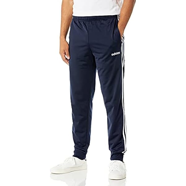 adidas - Essentials - Pantaloni in Tricot Affusolati A 3 Strisce, Pantaloni Sportivi Uomo