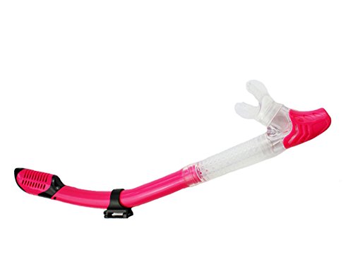 aogolouk buceo completa Dry Snorkel Tubo de respiración anti-waves Snorkeling Tubo de silicona, Rosa roja Cover