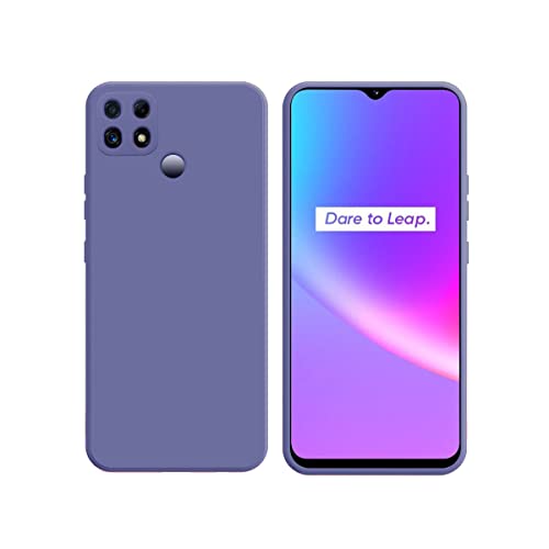 LIRAMARK Silicone Soft Back Cover Case for Realme Narzo 30A / Narzo 20 / Realme C25s / Realme C25 / C12 (Blue)