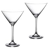 MUELODSIC Copas de Martini de Cristal 200 Ml Set de 2 Vasos para Cócteles Copa de Vino Tinto y Champán para Bar Restaurante y Hogar Cristal Transparente para Bebidas y Fiestas