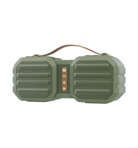 Zebronics Zeb-Sound Feast 50 Wireless Bluetooth 14W Rugged Finish Portable Speaker with Supporting Dual Drivers, Handy Strap, Mobile Holder, USB, SD Card, AUX, FM, TWS & Call Function. (Green)