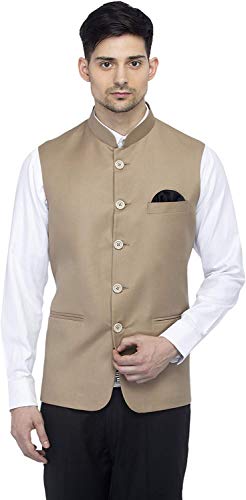 Image of Dhingra Men's Solid Nehru Jacket
