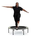 bellicon Mini Trampolin 125cm (Beige) | Seilring-Federung bis 120 kg | Indoor Fitness Trampolin für Erwachsene | Schraubbeine