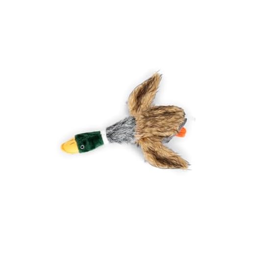wangstar Pet Mallard Duck Dog Toy, Squeaky Dog Toy, Plush Puppy Dog Chew Toy for Small Medium Dogs, 9 Inch Wild Duck