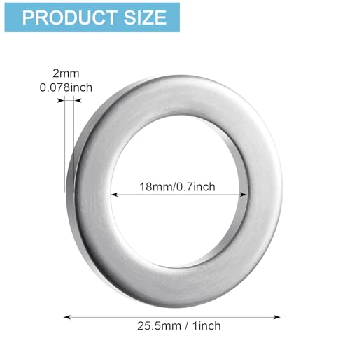 Image of Mudder 50 Pcs 18 mm Transmission Fluid Oil Pan and Rear Differential Drain Plug Crush Washer Compatible with Honda /Acura OEM 90471-PX4-000 Accord Civic CRV Element Fit Insight Pilot 1990-2022