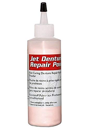Lang Dental Jet Denture Repair Powder with Measuring Cup - Fibred Pink - 4 oz.