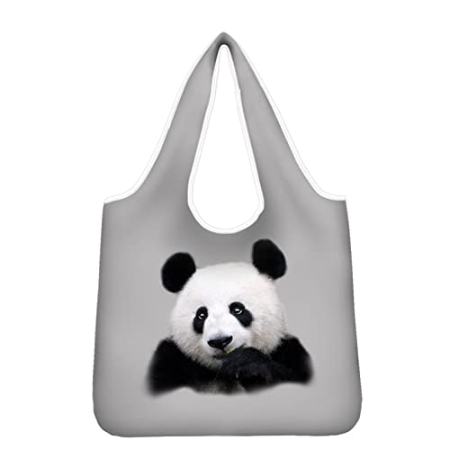 Kuiaobaty Grand sac de courses pliable réutilisable pour sac à main, sac fourre-tout de voyage, sac à main, sac d'épicerie, Imprimé panda Cover