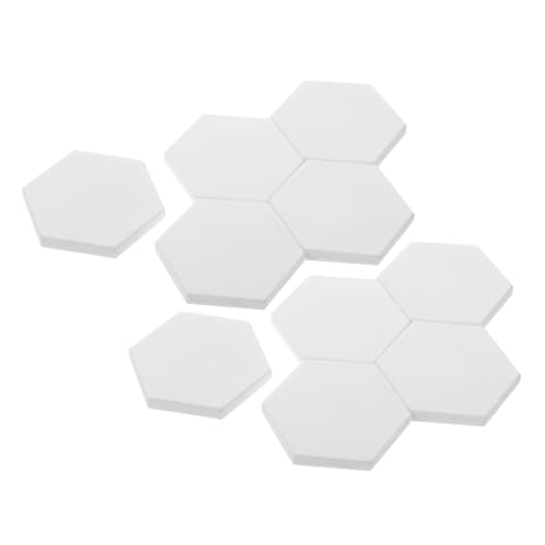 VICASKY 10 Pièces Base Céramique pour Coraux Support Hexagonal pour Reproduction et Culture de Coraux Aquarium Eau de Mer Socles Pratiques pour Décors de Poissons