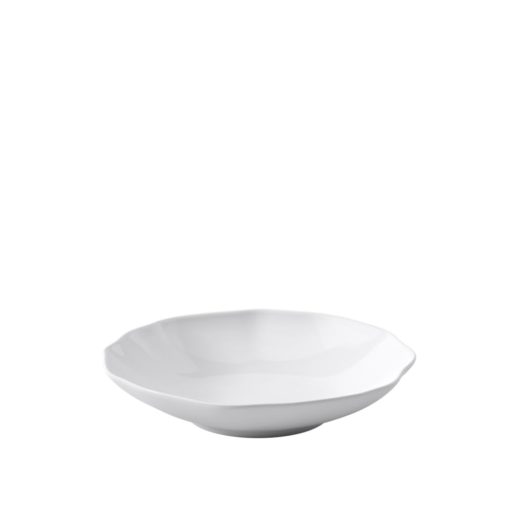 Villeroy & Boch – Pura Dessert Bowl, Approx. 15 × 15 × 3 cm, Pure White, Dishwasher-Safe & Microwave-Safe, Flowing Shape, Premium Bone Porcelain Made in Germany