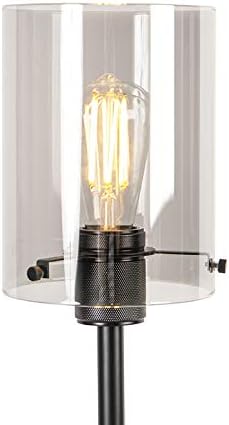 Qazqa QAZQA - Design vloerlamp zwart met smoke glas - Dome | Woonkamer | Slaapkamer - Staal Langwerpig - E27 Geschikt voor LED - Max. 1 x 40 Watt photo 3