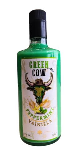 Licor Green Cow ¨Vaca Verde¨. Sabor Peppermint & Vainilla. 70cl_ Alcohol 15% Vol. Sabor sorprendente para elaboración de chupitos y cocteles...