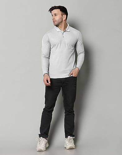 Image of INKKR Full Sleeve Men's Solid Polo Neck T-Shirt Combo